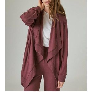 Lucky Brand Cloud Jersey Open Front Cardigan